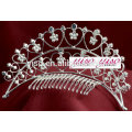 Décoration des cheveux princesse rhinestone personnalisé roi couronne